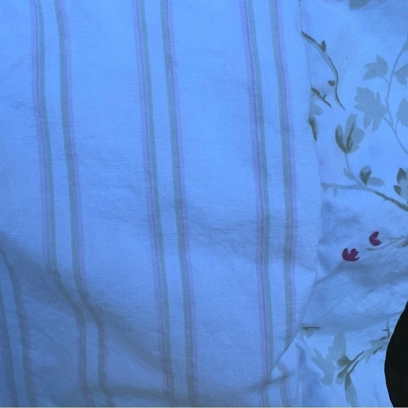 Simply Shabby Chic Cherry Blossom Quilted Pillow Sham Standard Size Satin Trim - Picture 7 of 11